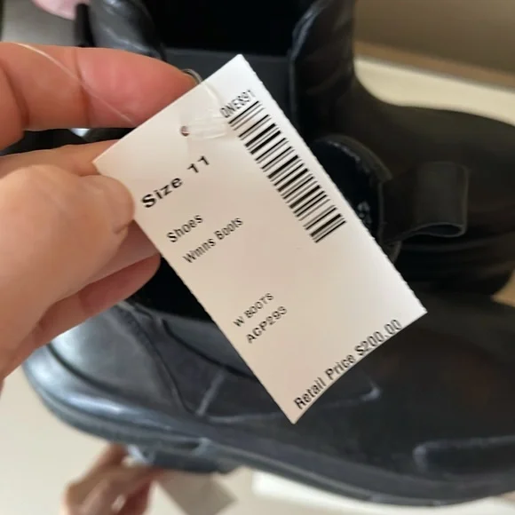 New Saint G Black Leather Heather Bootie - Picture 6 of 8